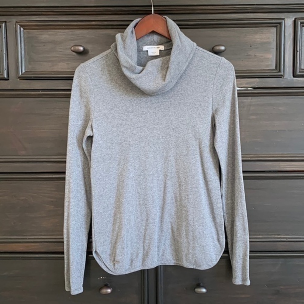 Lacoste Charcoal Gray Devenlay Turtleneck‎ Women’s Size 38